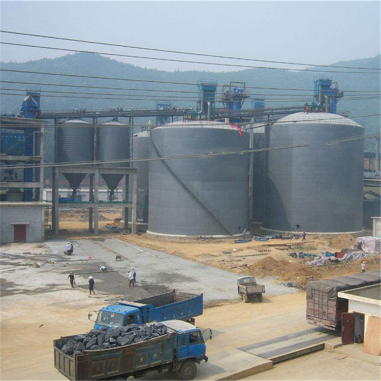 乐东水泥钢板仓2座3000吨青岛项目进入施工
